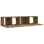 vidaXL Ensemble de meubles TV 2 Pièces Chêne fumé Bois d'ingénierie