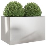 vidaXL Jardinière argenté 62x40x39 cm acier inoxydable