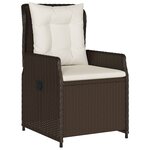 vidaXL Ensemble de Salle à Manger de Jardin 3 Pièces Marron Poly Rattan