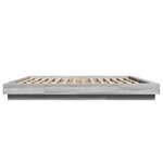 vidaXL Cadre de lit et lumières LED sans matelas sonoma gris 200x200cm