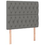 vidaXL Cadre de lit sans matelas gris foncé 100x200 cm tissu