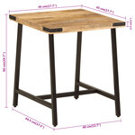 vidaXL Table d’appoint 45x45x50 cm bois massif de manguier et fer