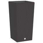 vidaXL Jardinière et intérieur amovible marron 21 /49 L rotin PP