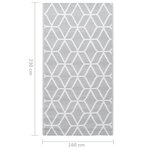 vidaXL Tapis d'extérieur Gris 160x230 cm PP