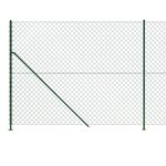vidaXL Clôture à mailles losangées avec bride vert 2 2x25 m