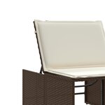vidaXL Chaises longues lot de 2 avec table marron résine tressée