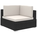 Salon de jardin meuble d'extérieur ensemble de mobilier 12 pièces avec coussins résine tressée noir 02_0015661