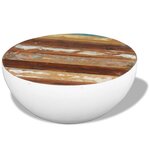 vidaXL Table basse Forme de bol Bois de récupération massif 60x60x30cm