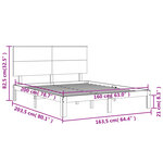 vidaXL Cadre de lit sans matelas 160x200 cm bois massif de pin