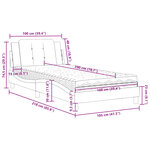 vidaXL Lit avec matelas blanc 100x200 cm similicuir