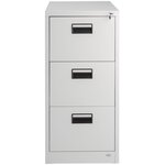 Armoire de bureau verrouillable étagère meuble 3 tiroirs gris 08_0000375