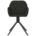 vidaXL Chaises pivotantes à manger lot de 2 Noir Velours