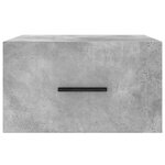 vidaXL Tables de chevet murales 2 Pièces gris béton 35x35x20 cm
