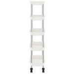 vidaXL Chariot de cuisine 5 niveaux Blanc 42x29x128 cm Fer et ABS