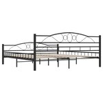 vidaXL Cadre de lit sans matelas noir acier 180x200 cm