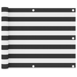 vidaXL Écran de balcon Anthracite et blanc 75x400 cm Tissu Oxford
