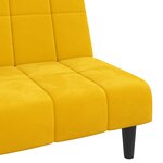 vidaXL Canapé-lit 2 places jaune velours