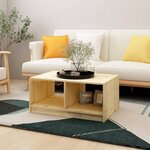 vidaXL Table basse 75x50x33 5 cm bois de sapin massif