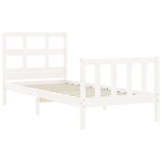 vidaXL Cadre de lit sans matelas blanc 90x200 cm bois de pin massif