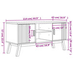 vidaXL Meuble TV OLDEN marron 114x43x57 cm bois de pin massif