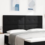 Tête de lit vidaXL Bouton capitonné Noir 200 cm Tissu