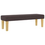 vidaXL Lit à ressorts avec matelas et banc brun foncé 140x190 cm en tissu