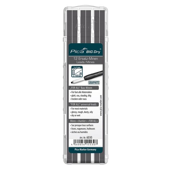 Pica big dry mine de recharge for all 12 pièces graphite