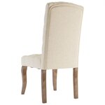 vidaXL Chaises à manger lot de 6 beige tissu à l'aspect de lin