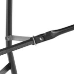 Table de reception pliante 8 personnes 180x74 x73.5cm-  Structure en acier et Plateau en Polyéthylene -  aspect résine tressée- Noir