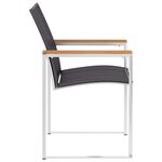 vidaXL Chaises de jardin lot de 4 Textilène et acier inoxydable Gris