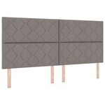 Tête de lit LED vidaXL design blocs de diamant taupe 200 cm tissu