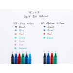 PILOT - Roller encre liquide - V5 X3 - Pointe Fine - Encre noire