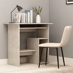 vidaXL Bureau Gris béton 80x45x74 cm Bois d’ingénierie