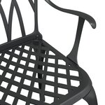 Chaises de jardin vidaXL 2 Pièces Aluminium coulé Noir