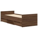 vidaXL Cadre de lit sans matelas chêne marron 90x190 cm