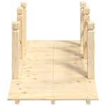 vidaXL Pont de jardin avec garde-corps 150x67x56cm bois massif épicéa