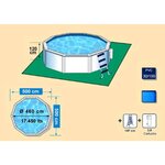Piscine blanche avec cadre en acier diamètre 460 cm