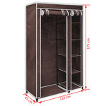 vidaXL Garde-robe Tissu Marron