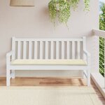 vidaXL Coussin de banc de jardin crème 150x50x4 cm tissu oxford