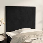 vidaXL Têtes de lit 2 Pièces Noir 100x5x78/88 cm Velours