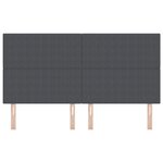 tête de lit vidaXL Design simple Gris foncé 180 cm en tissu velours côtelé