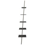 vidaXL Étagère inclinée à 5 niveaux Noir 64x34x185 5 cm