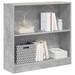 vidaXL Bibliothèque Gris béton 80x24x75 cm Bois d'ingénierie
