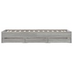 vidaXL Cadre de lit avec tiroirs sans matelas sonoma gris 100x200 cm
