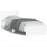 vidaXL Cadre de lit sans matelas avec tête de lit blanc 90x200 cm