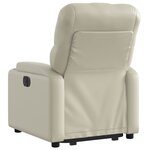 vidaXL Fauteuil inclinable Crème Similicuir