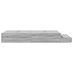 vidaXL Cadre de lit de rangement Gris Sonoma 120x190 cm