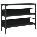vidaXL Table console noir 100x32x75 cm bois d'ingénierie