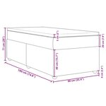 vidaXL Sommier à lattes de lit et matelas Gris clair 90x190 cm Tissu
