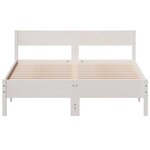 vidaXL Cadre de lit sans matelas blanc 150x200 cm bois de pin massif